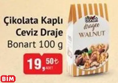 BONART ÇİKOLATA KAPLI CEVİZ DRAJE BONART ÇİKOLATA KAPLI CEVİZ DRAJE